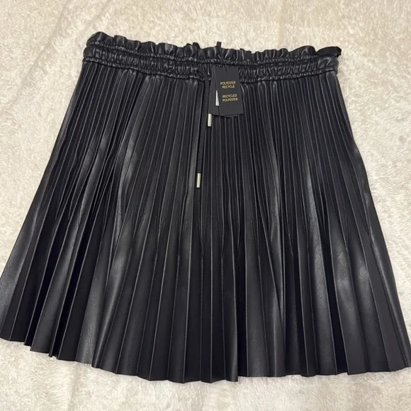 Maje Black Pleated Mini Skirt - Picture 3 of 5